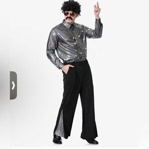 Silver & Black Disco Costume - size S